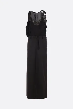 Patched Slip long dress