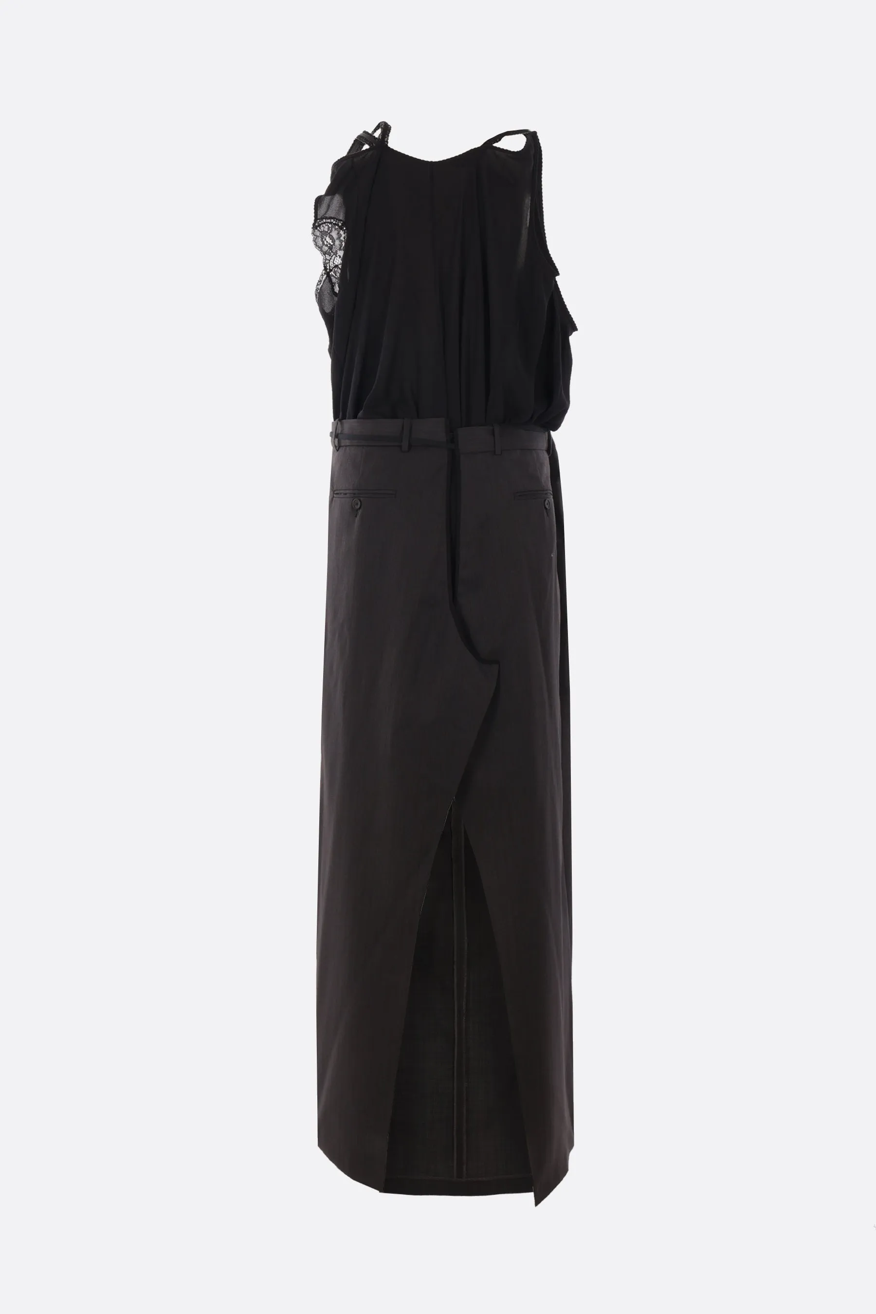 Patched Slip long dress