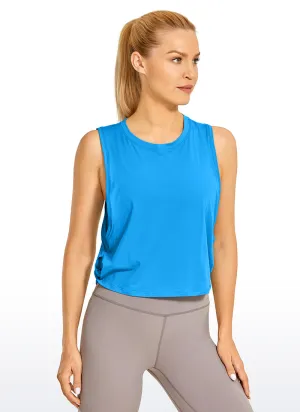 Pima Cotton Crop Tank Deep Armhole