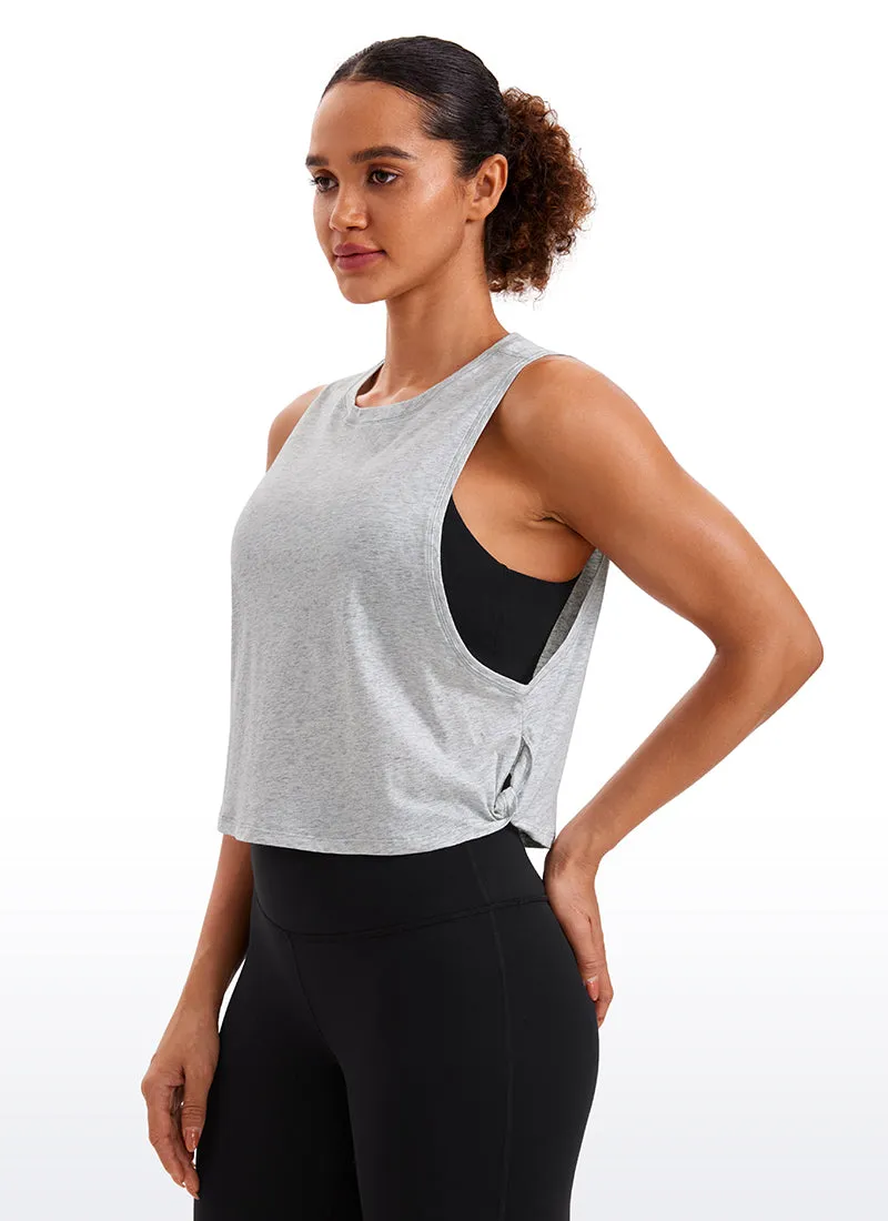 Pima Cotton Crop Tank Deep Armhole
