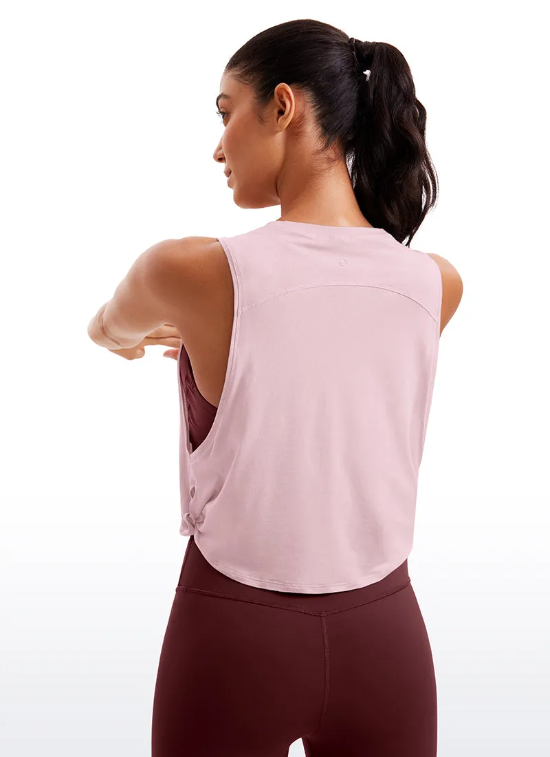 Pima Cotton Crop Tank Deep Armhole