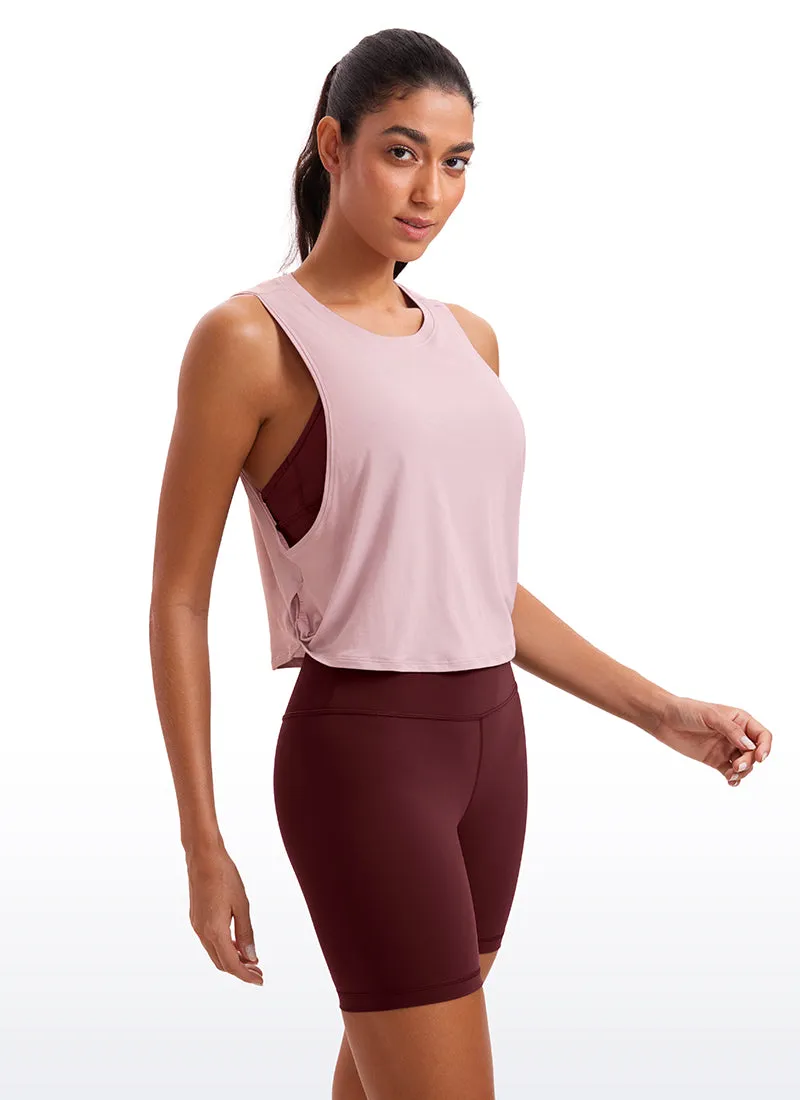 Pima Cotton Crop Tank Deep Armhole