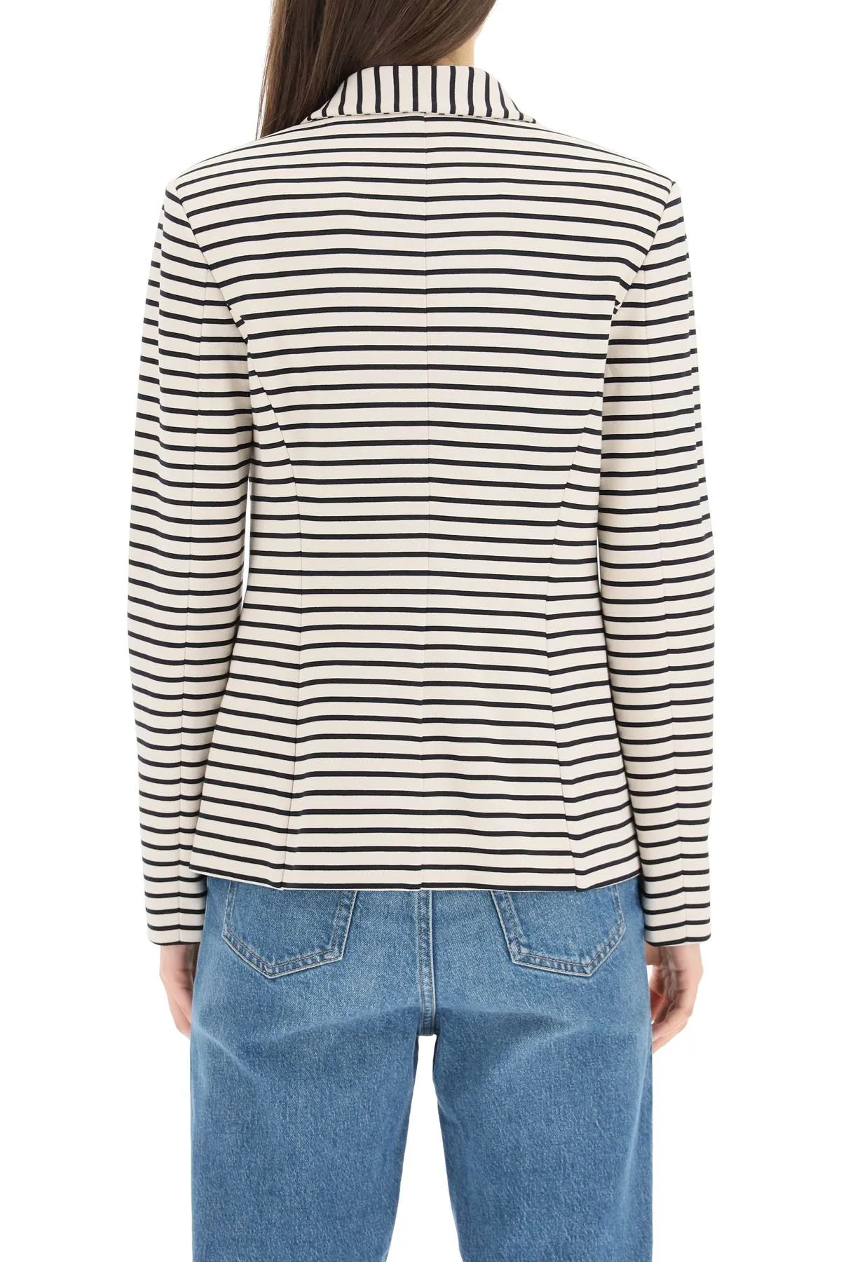 Pinko Double Breasted Horizontal Striped Blazer