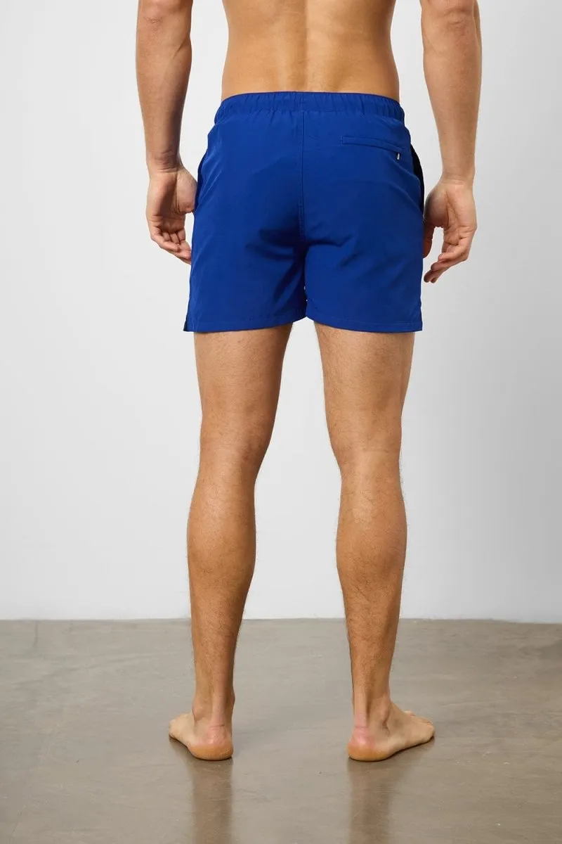 Plain Swim Short in Cobalt
