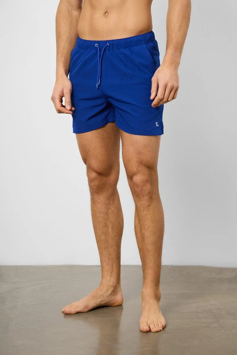 Plain Swim Short in Cobalt