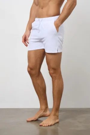 Plain Swim Short in White