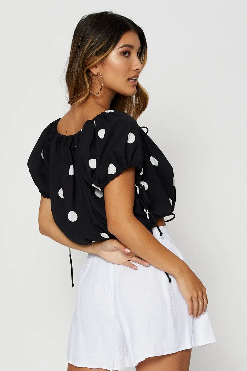 Polka Dot Crop Top