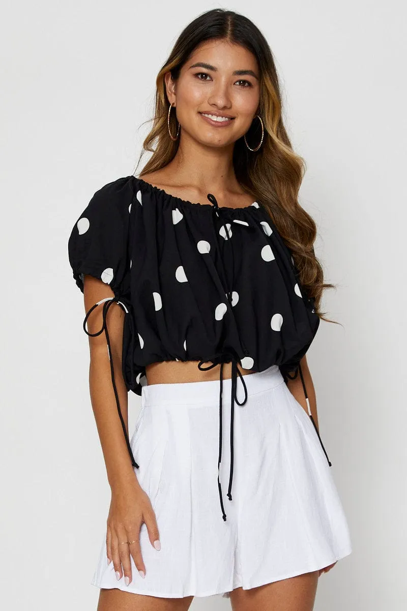 Polka Dot Crop Top