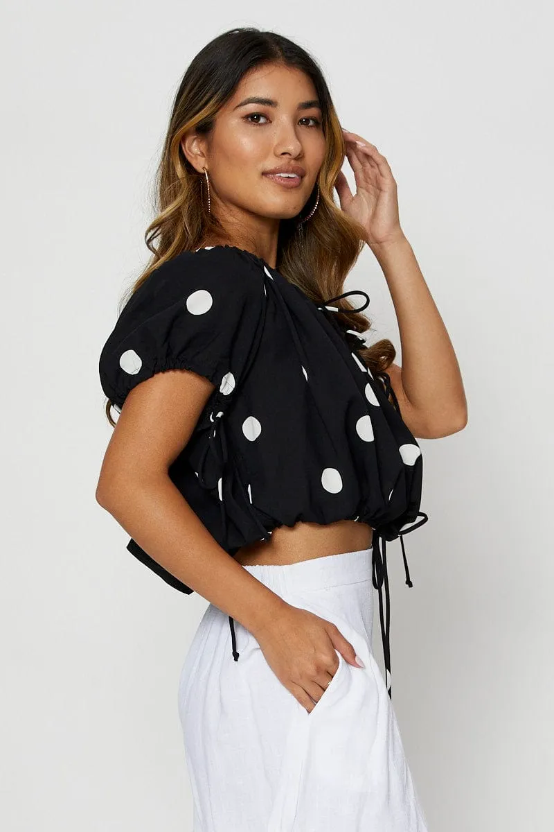 Polka Dot Crop Top