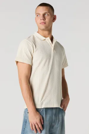 Polo en tricot torsadé