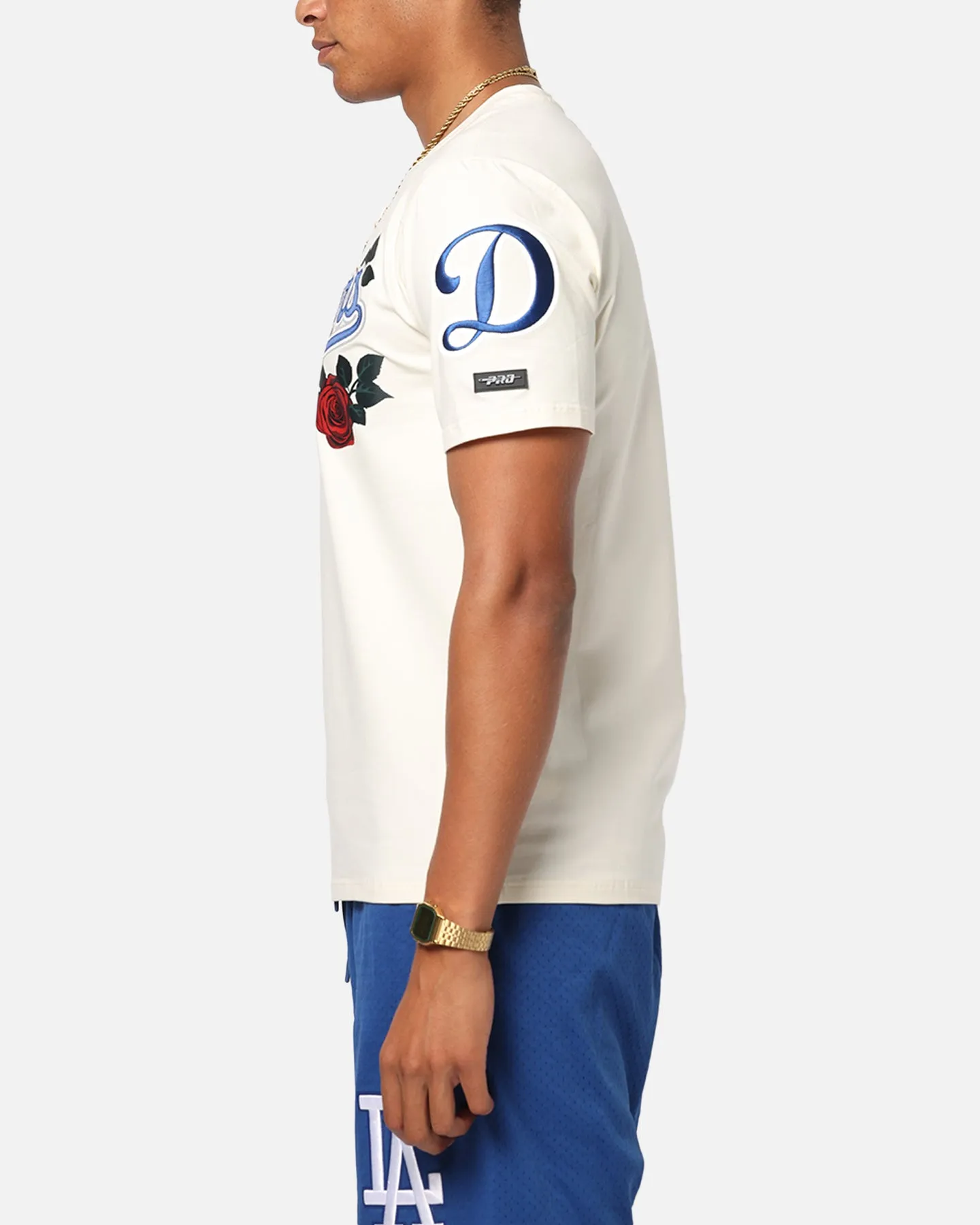 Pro Standard Los Angeles Dodgers Roses T-Shirt Eggshell