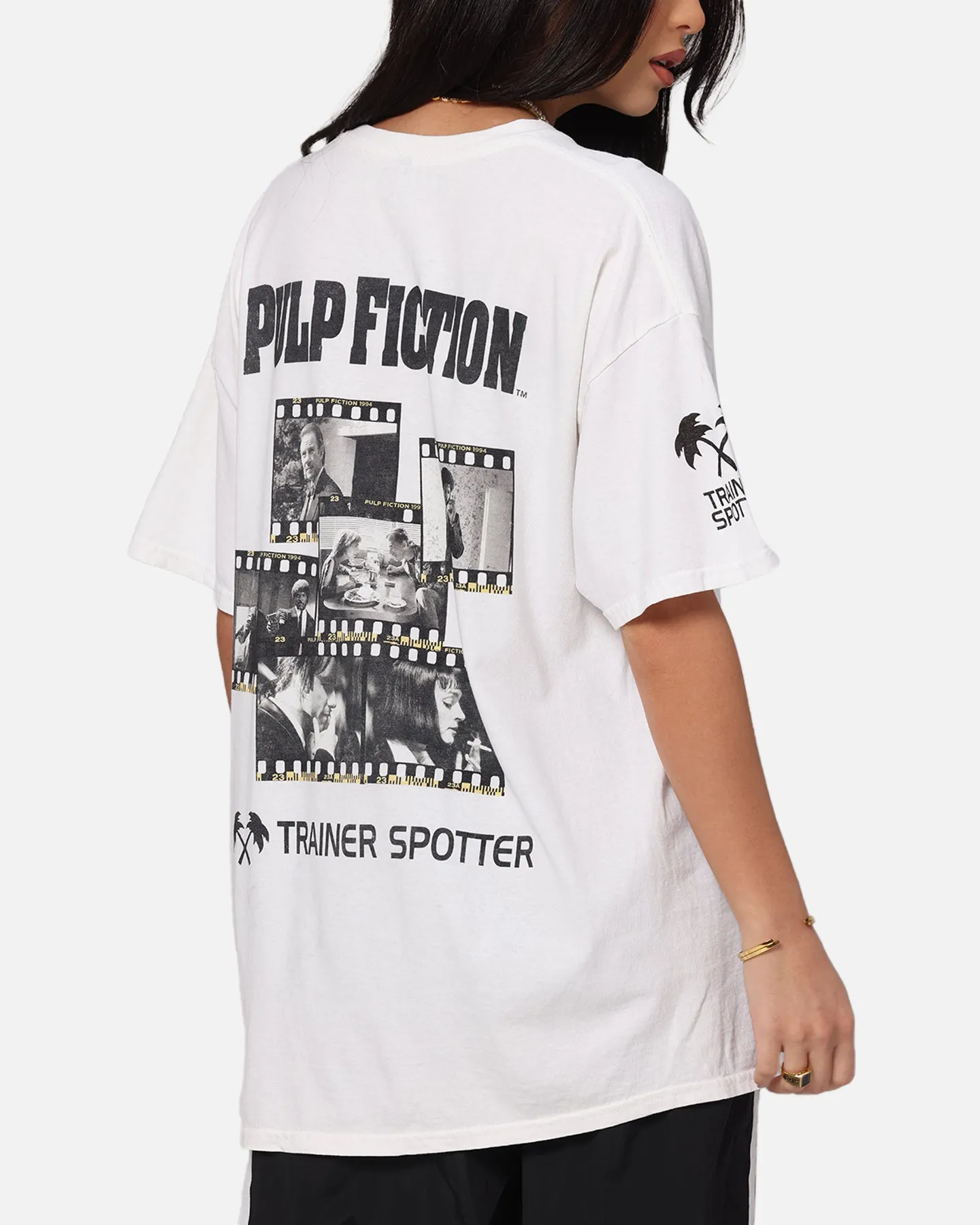 Pulp Fiction Montage T-Shirt White Vintage