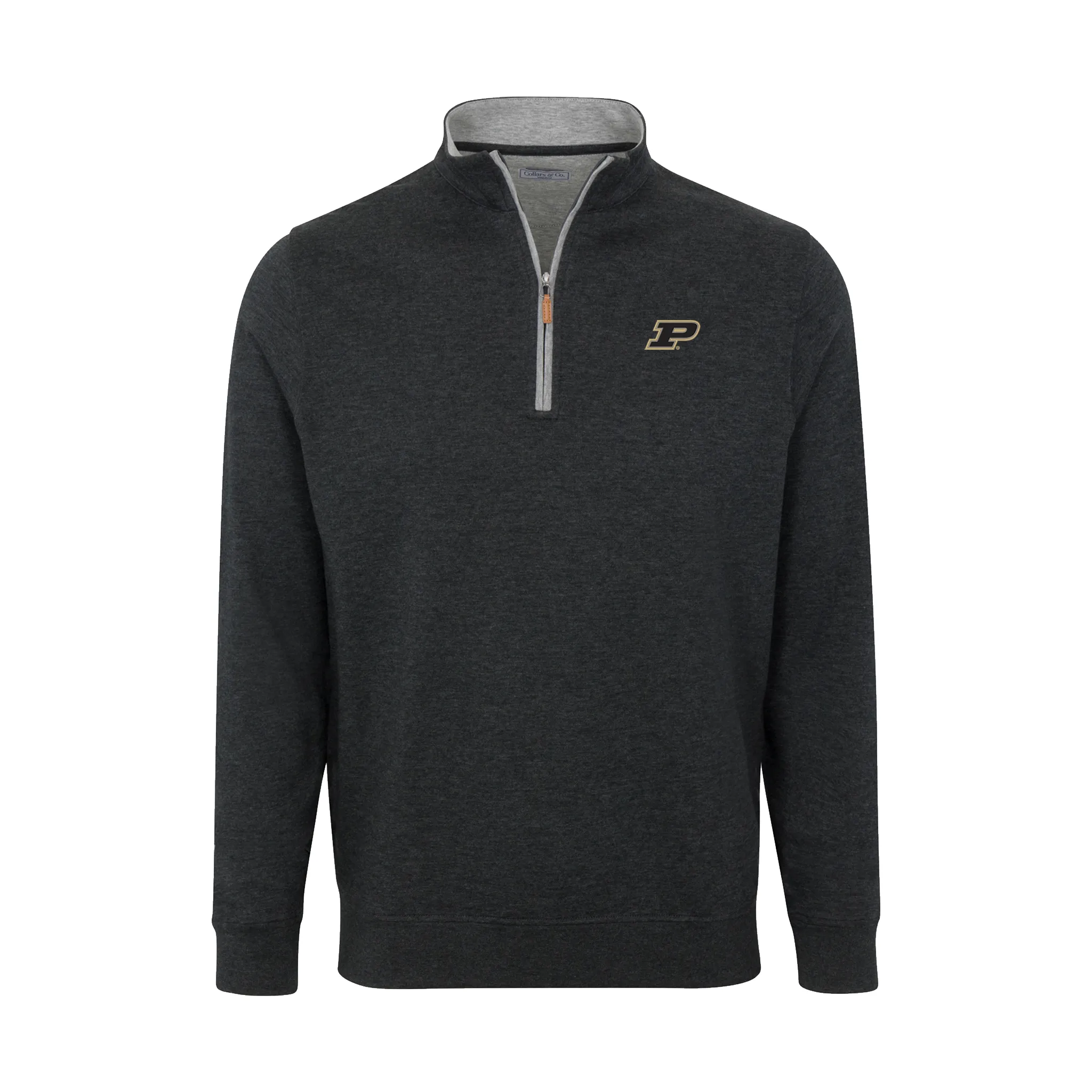 Purdue Charcoal Heather Cloud Cotton Quarter Zip Pullover