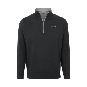 Purdue Charcoal Heather Cloud Cotton Quarter Zip Pullover
