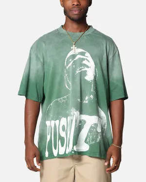 Pusha T Pusha T Hem Vintage T-Shirt Washed Green