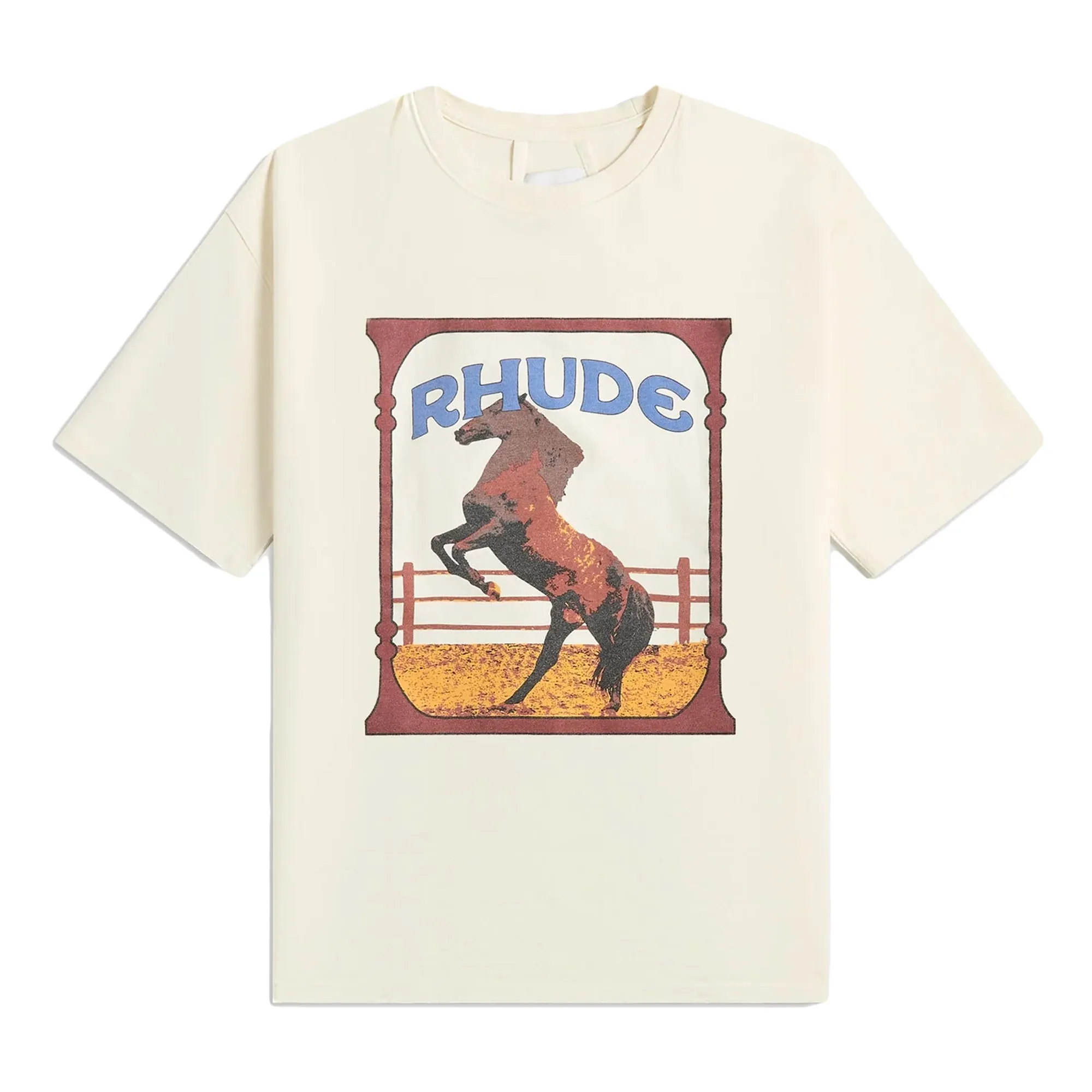 R H U D E Cadre Tee Vtg White