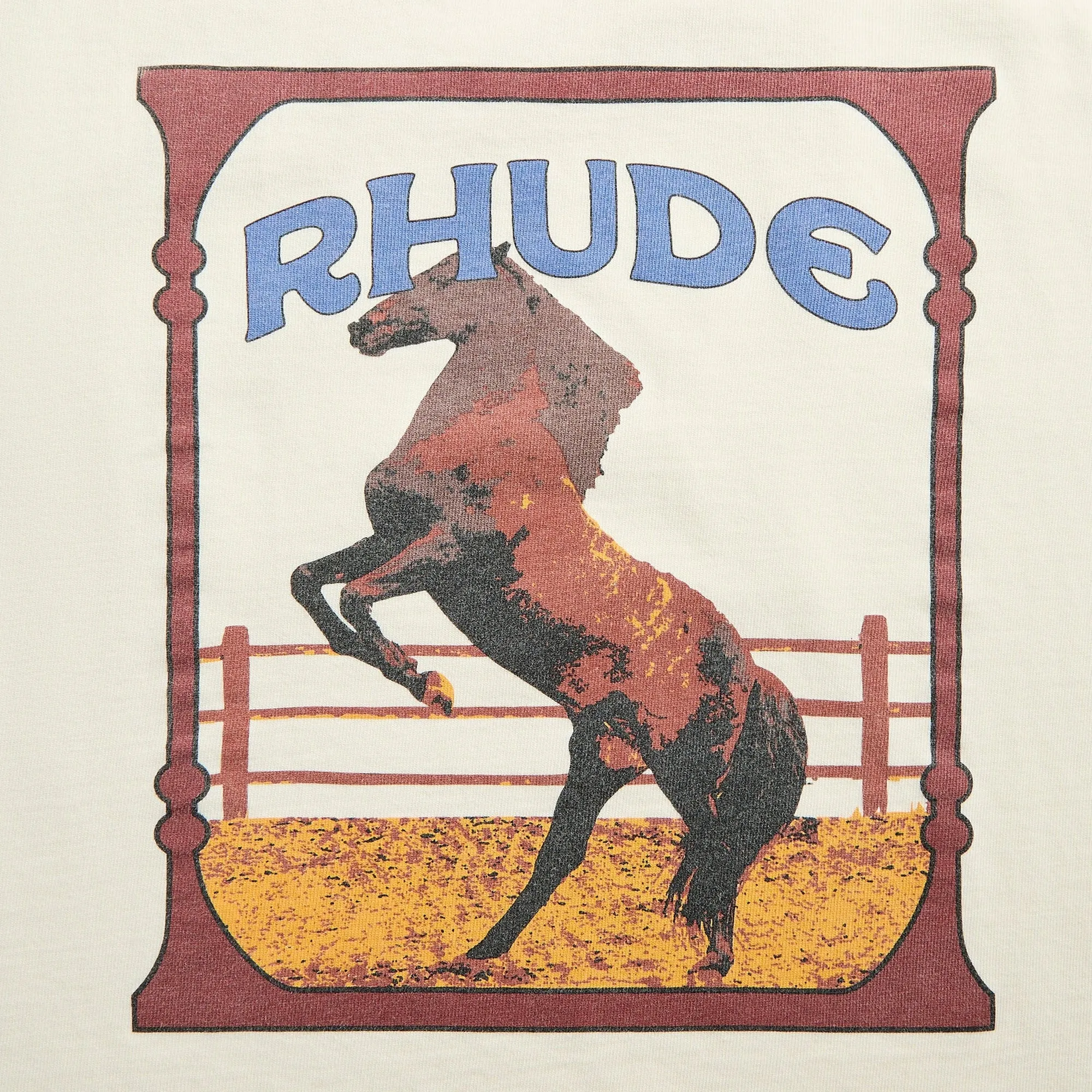 R H U D E Cadre Tee Vtg White