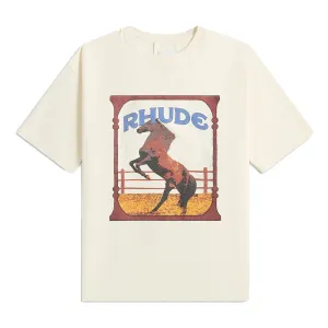 R H U D E Cadre Tee Vtg White