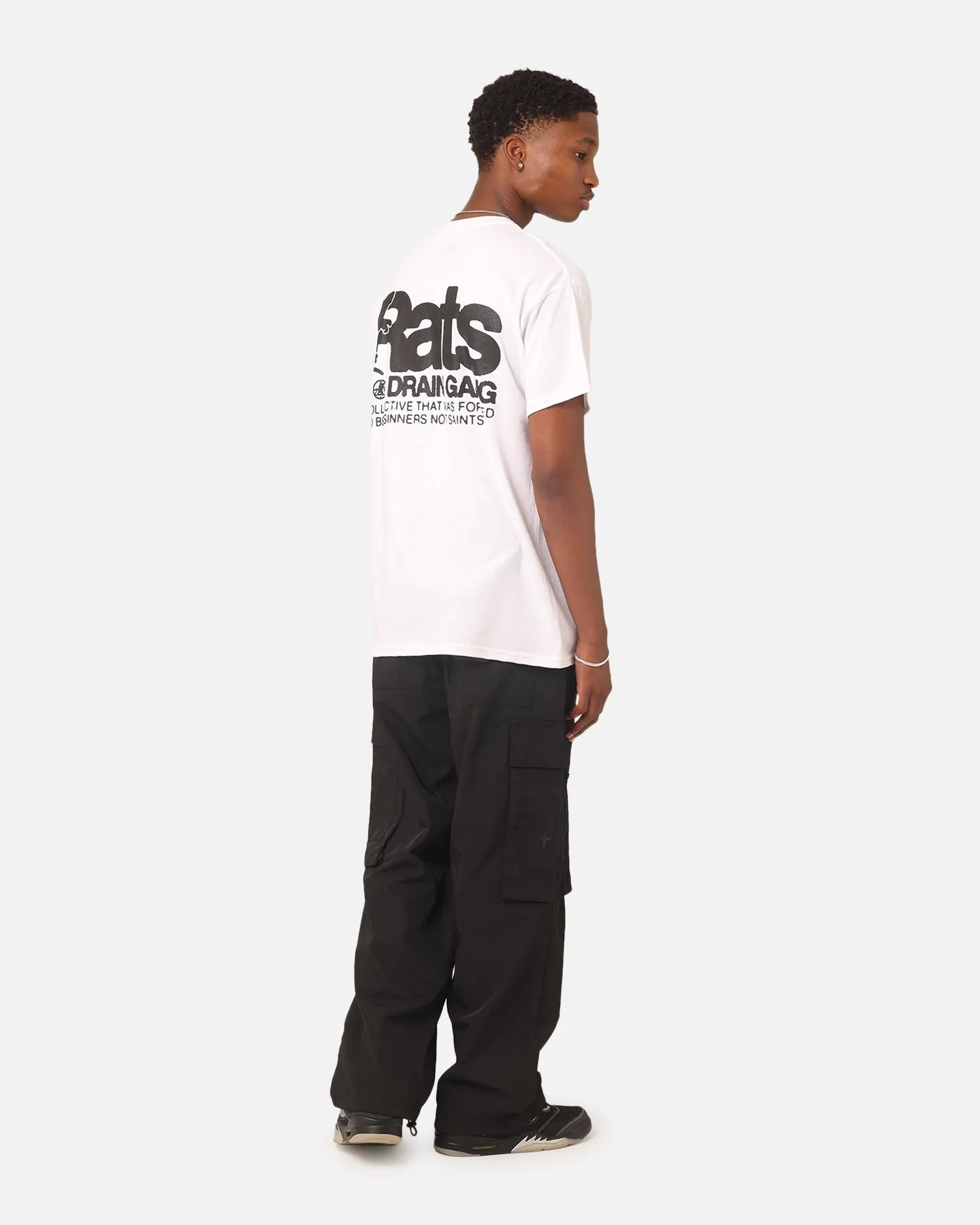 Rats Get Fat Drain Gang T-Shirt White