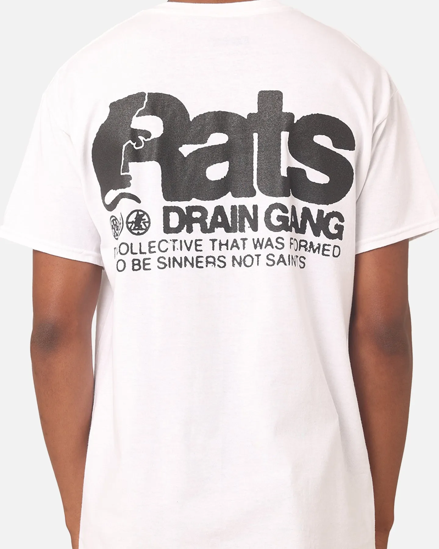Rats Get Fat Drain Gang T-Shirt White