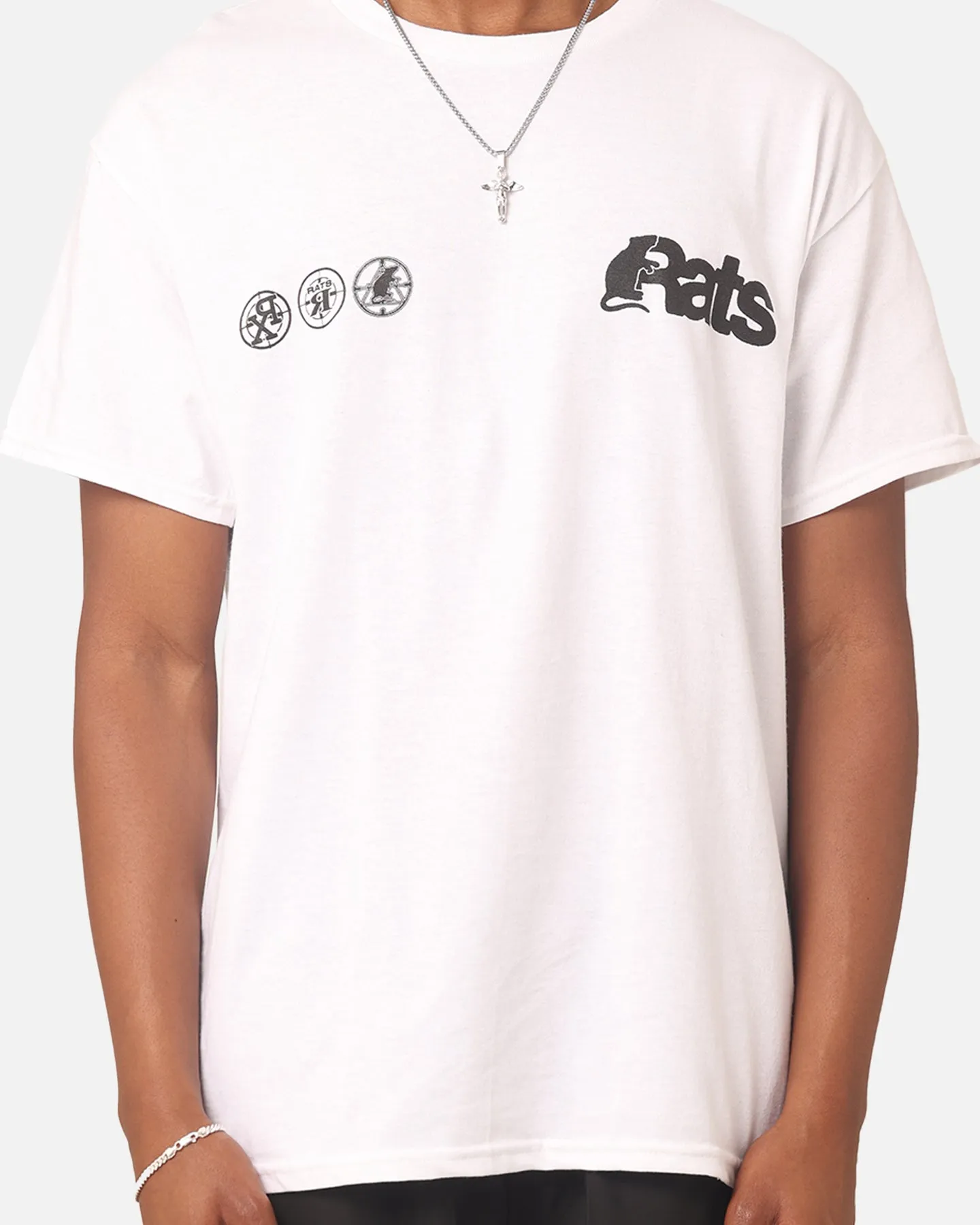 Rats Get Fat Drain Gang T-Shirt White