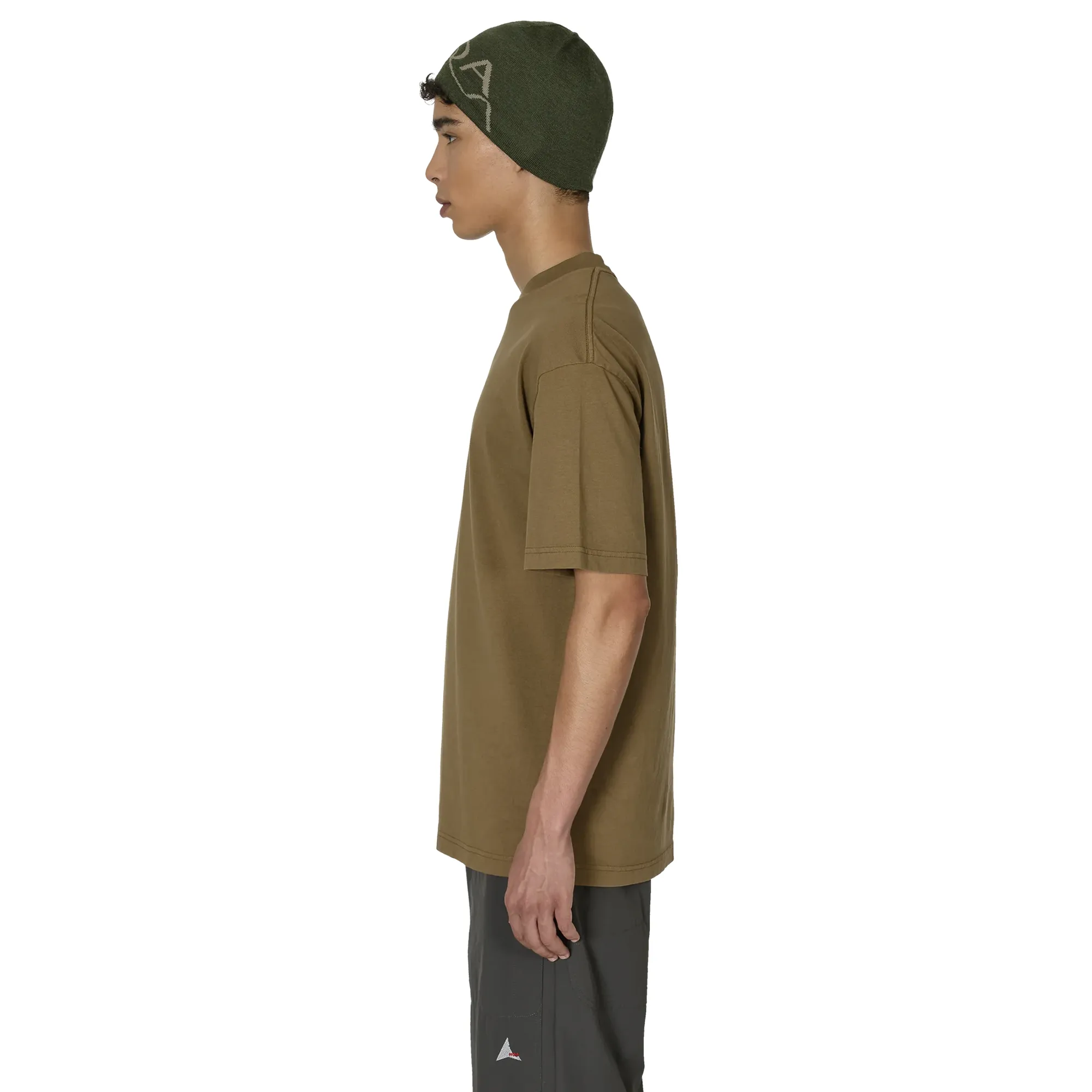 ROA Logo T Shirt Brown Olive RBMW0254JY22