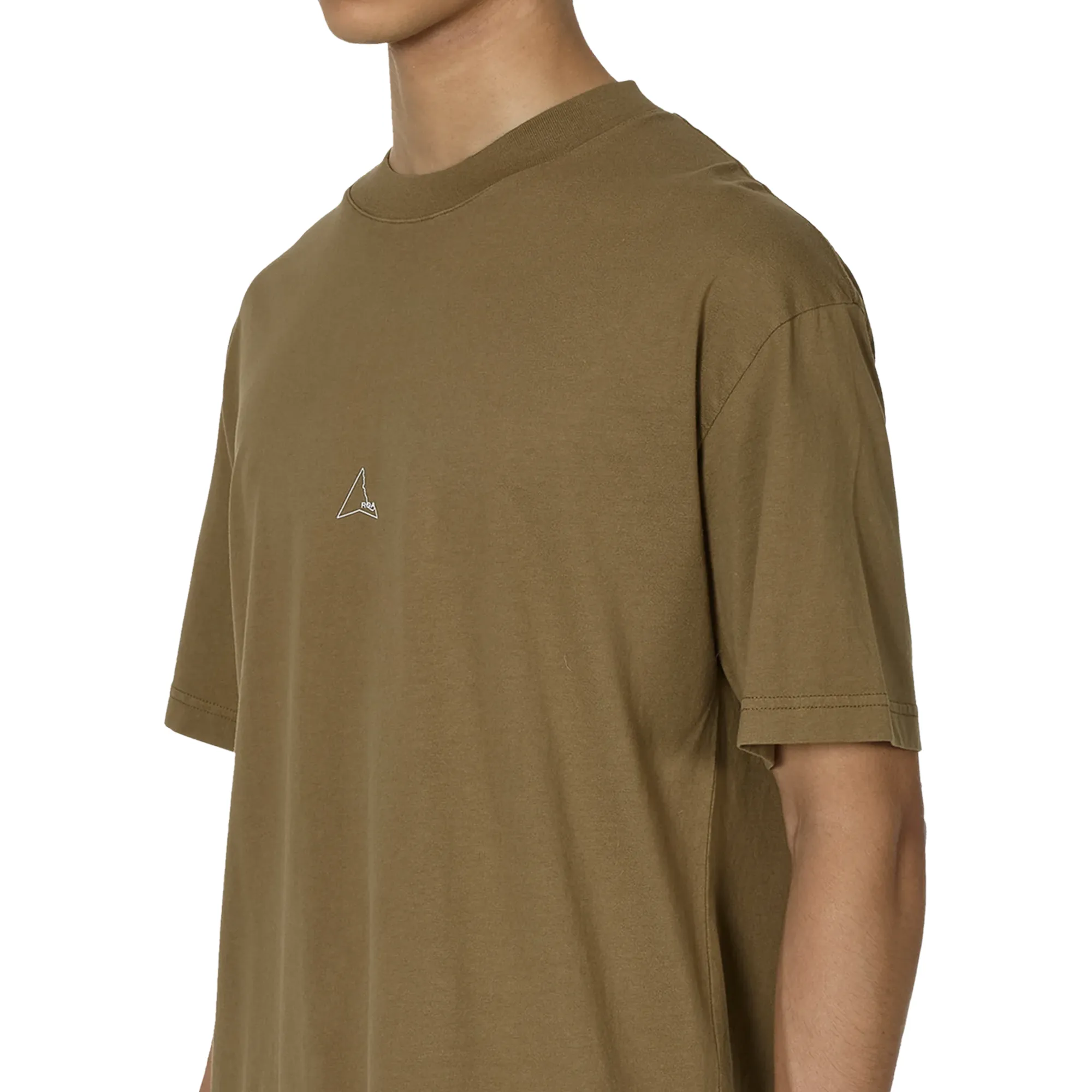 ROA Logo T Shirt Brown Olive RBMW0254JY22