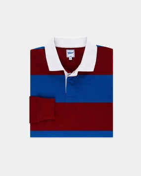 ROYAL BLUE/BURGUNDY STRIPE RUGBY SHIRT