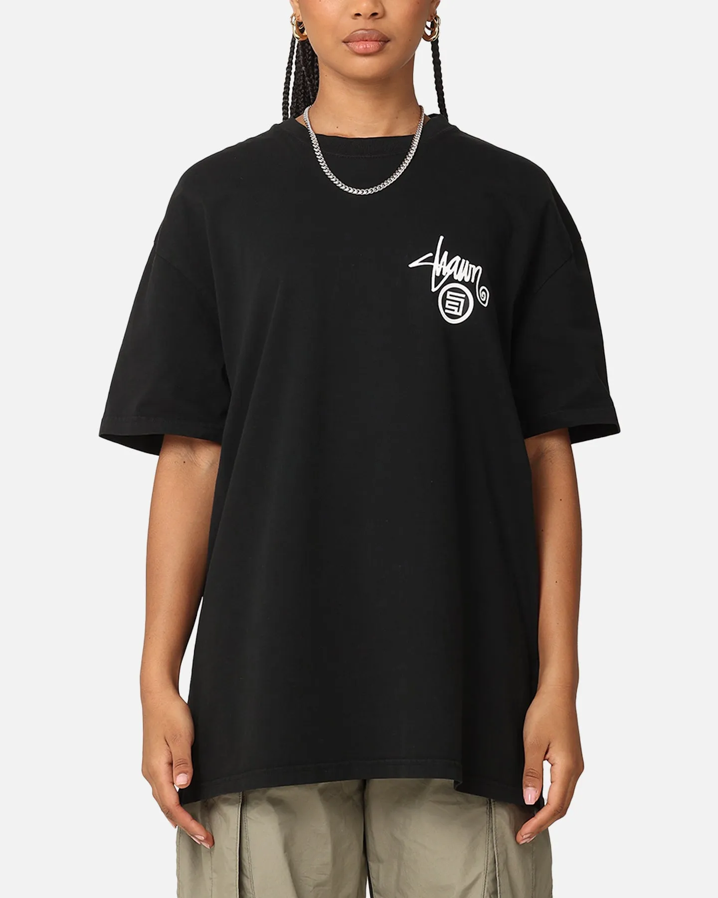S Double Shawn Dot T-Shirt Washed Black