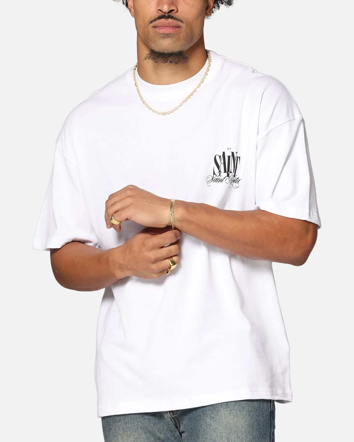 Saint Morta Dover Drop Shoulder T-Shirt White