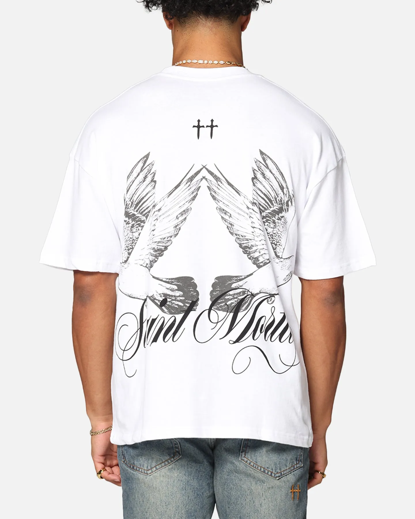 Saint Morta Dover Drop Shoulder T-Shirt White