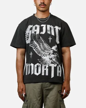 Saint Morta Ride Or Die Boxy T-Shirt Black Wash