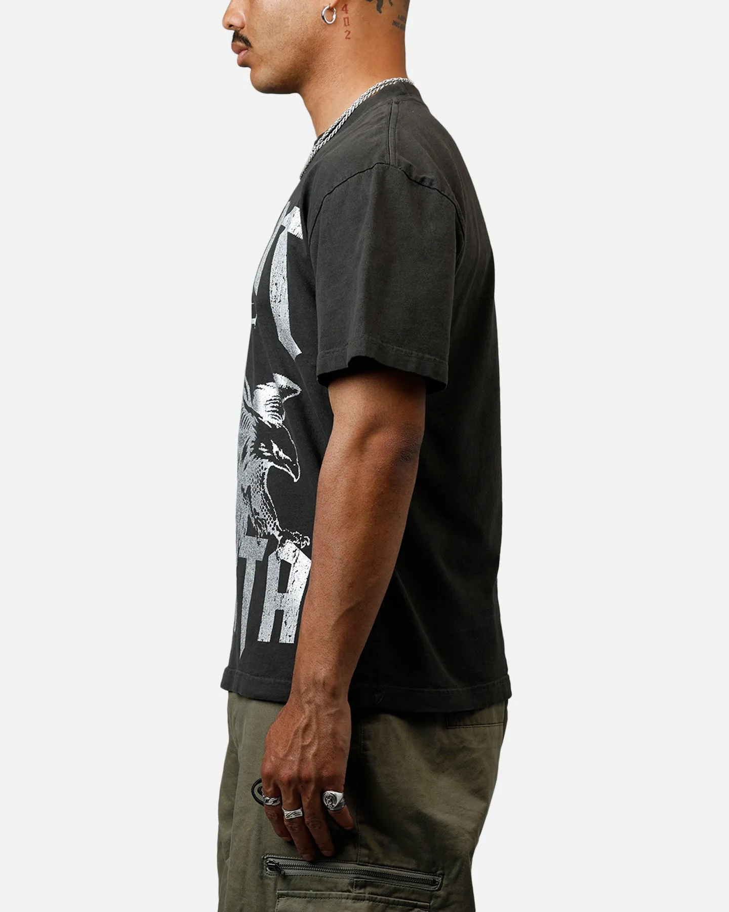 Saint Morta Ride Or Die Boxy T-Shirt Black Wash