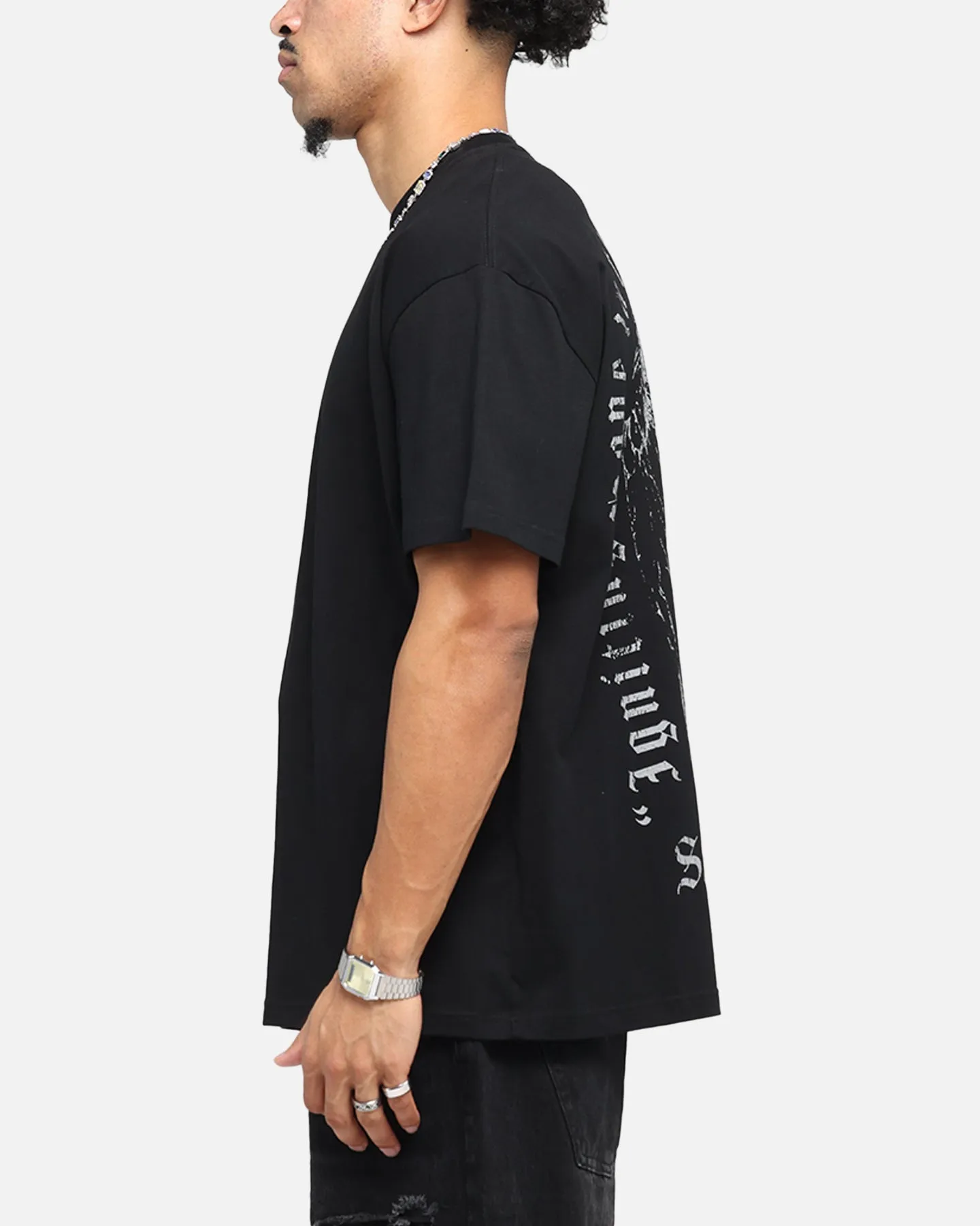 Saint Morta Weiry Hearts Boxy T-Shirt Black