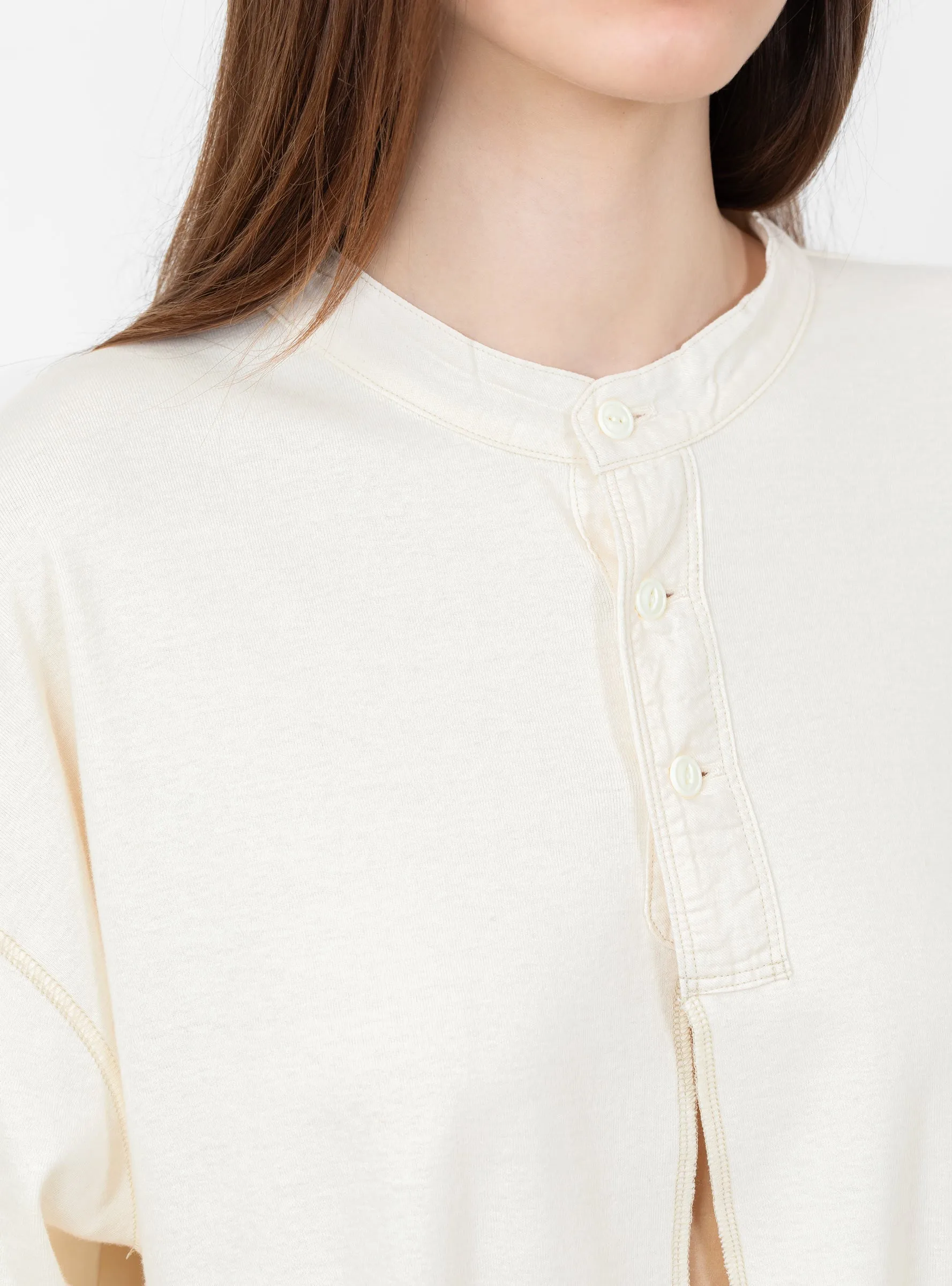 Short High Neck Cardigan Ivory