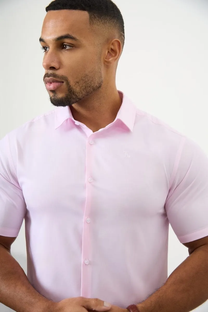 Short Sleeve Bamboo Shirt in Pink