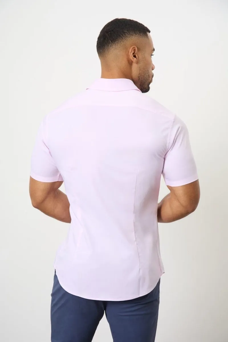 Short Sleeve Bamboo Shirt in Pink