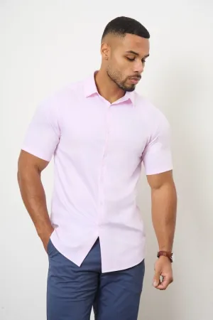 Short Sleeve Bamboo Shirt in Pink