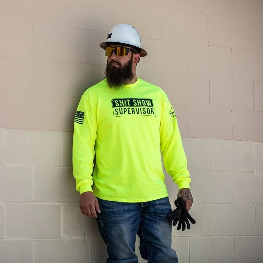 Sh*t Show Supervisor Long Sleeve - Safety Green