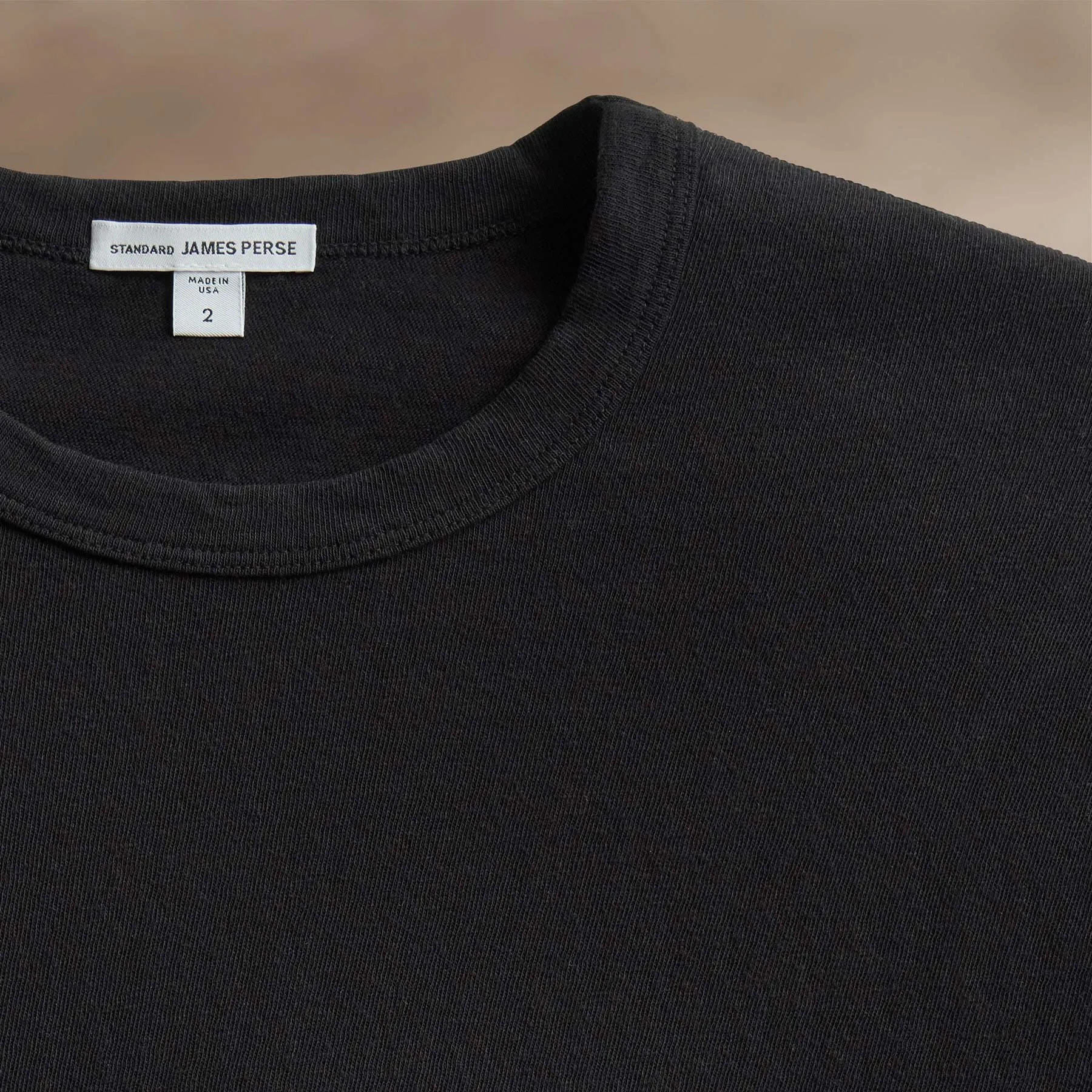 Slub Jersey Short Sleeve Crew - Black