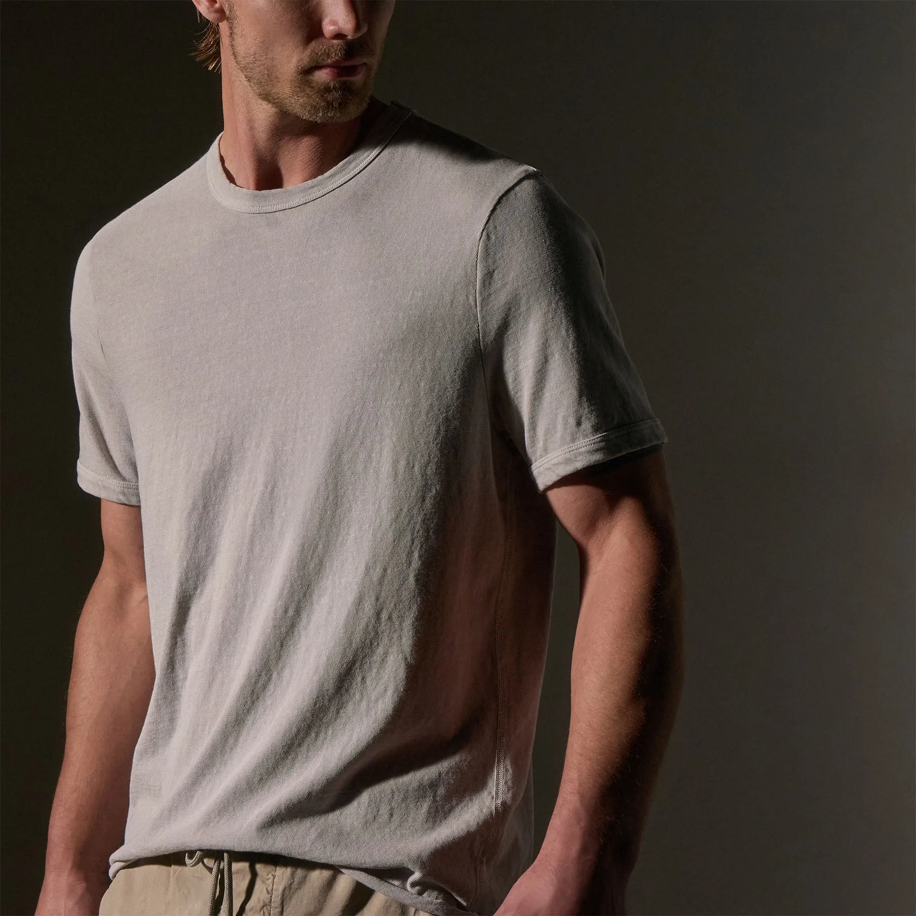 Slub Jersey Short Sleeve Crew - Salt Pigment