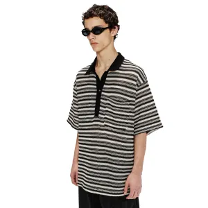 Song For The Mute Gym Polo Black/Yvory 251_MTS037_CRCHBLK
