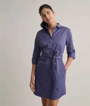 Stretch Cotton Popover Gracie Shirt Dress