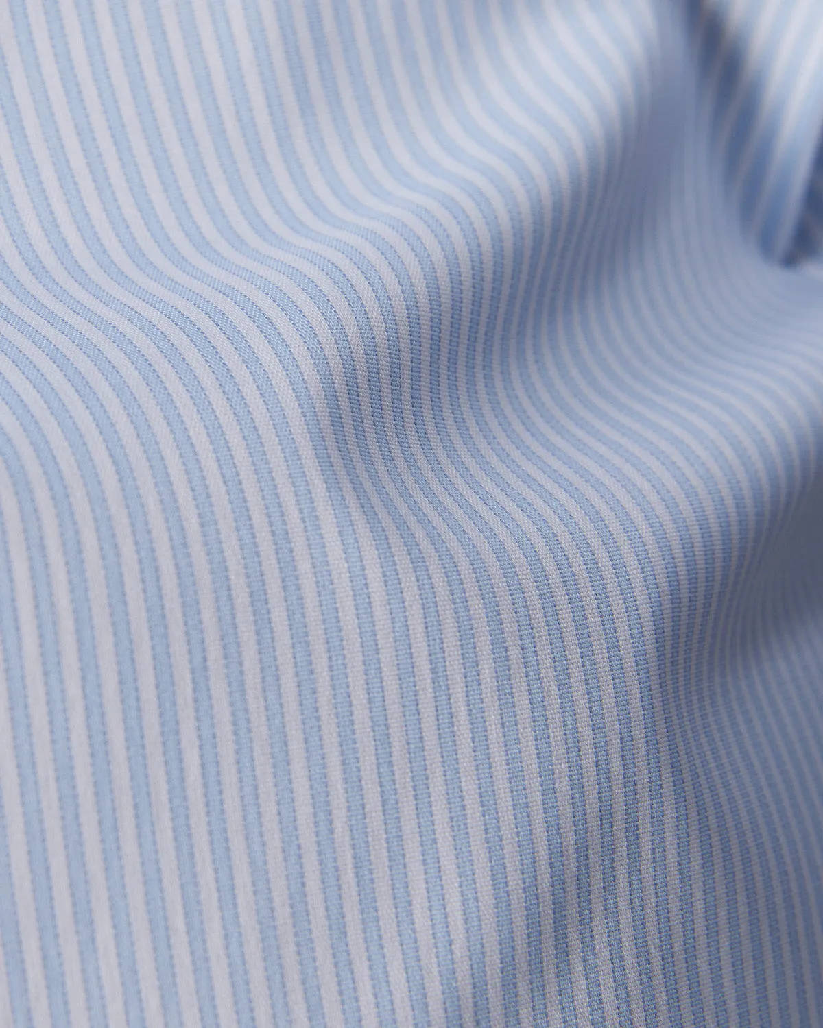 Stretch Cotton Striped Shirt - Blue & White