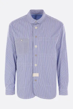 striped poplin shirt