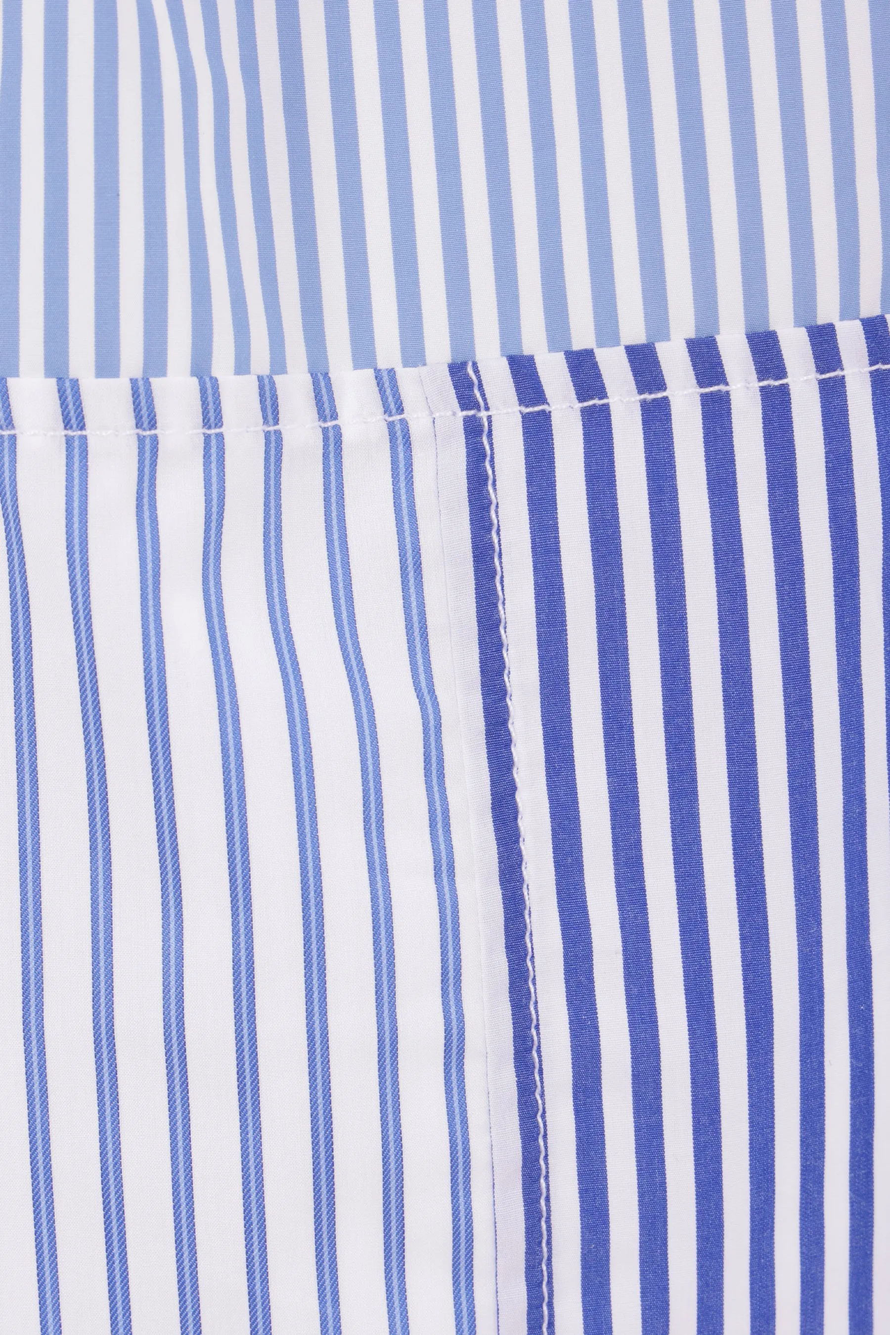 striped poplin shorts