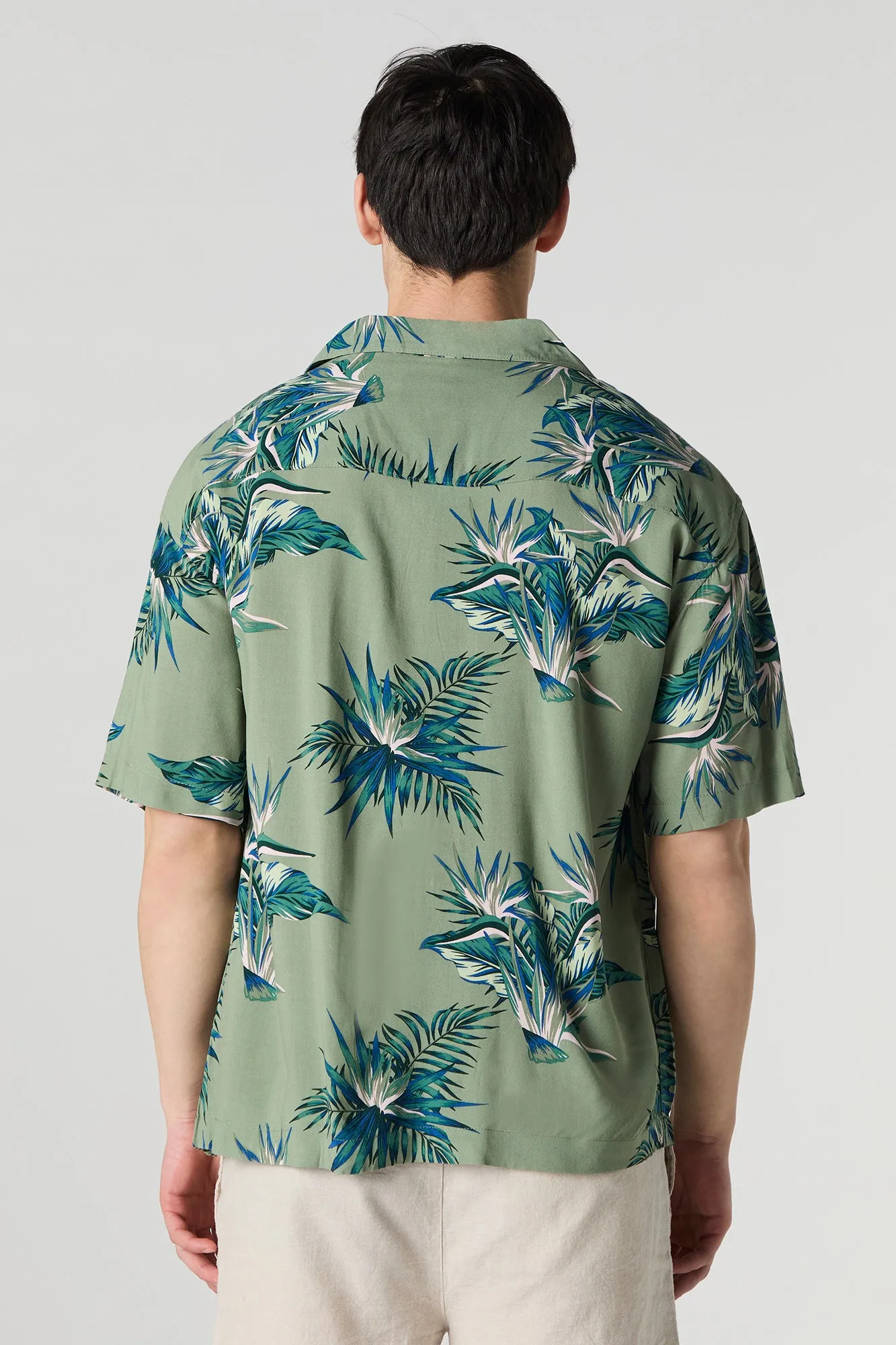 Summer Vibes Print Button-Up Top