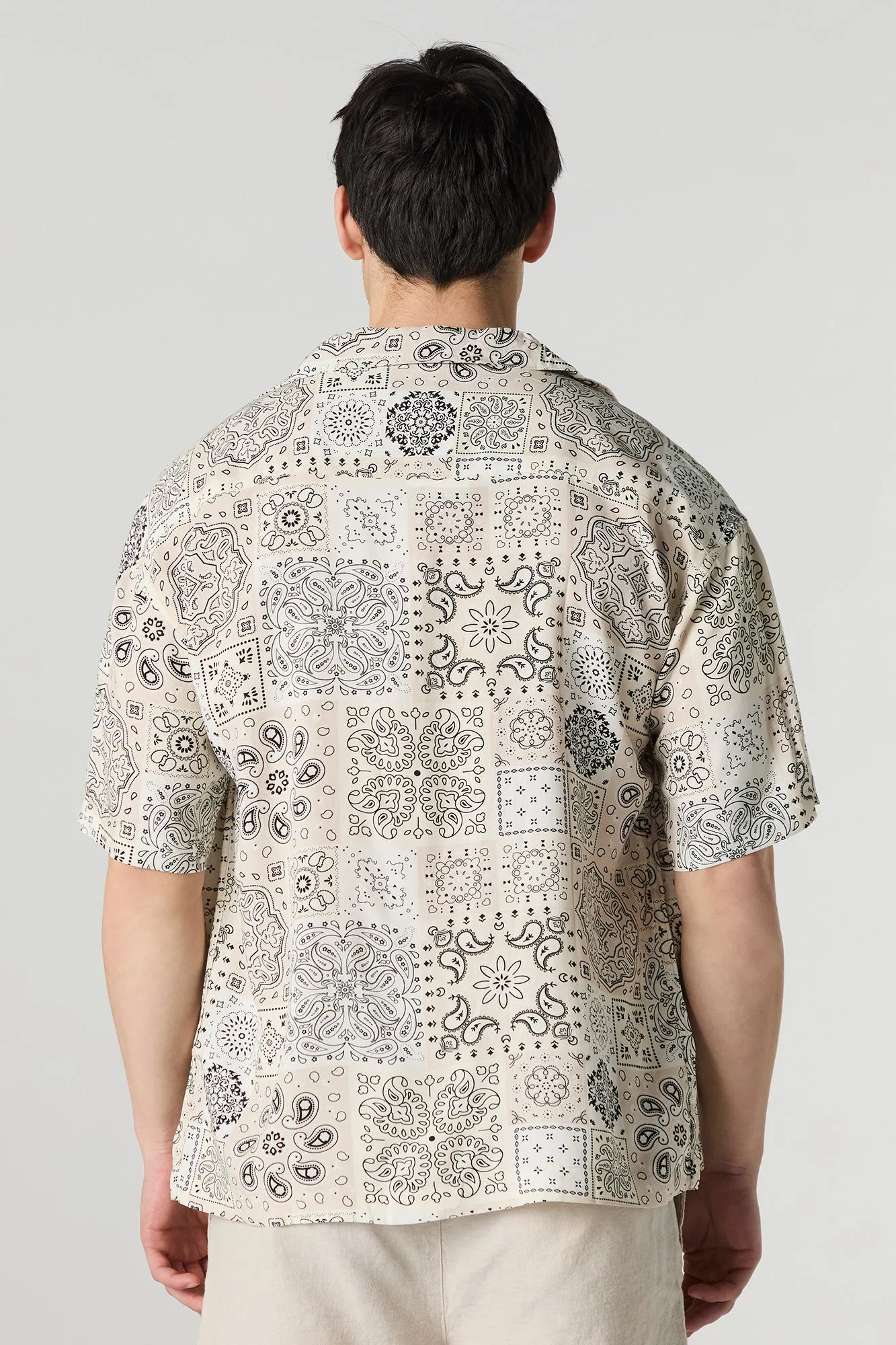 Summer Vibes Print Button-Up Top
