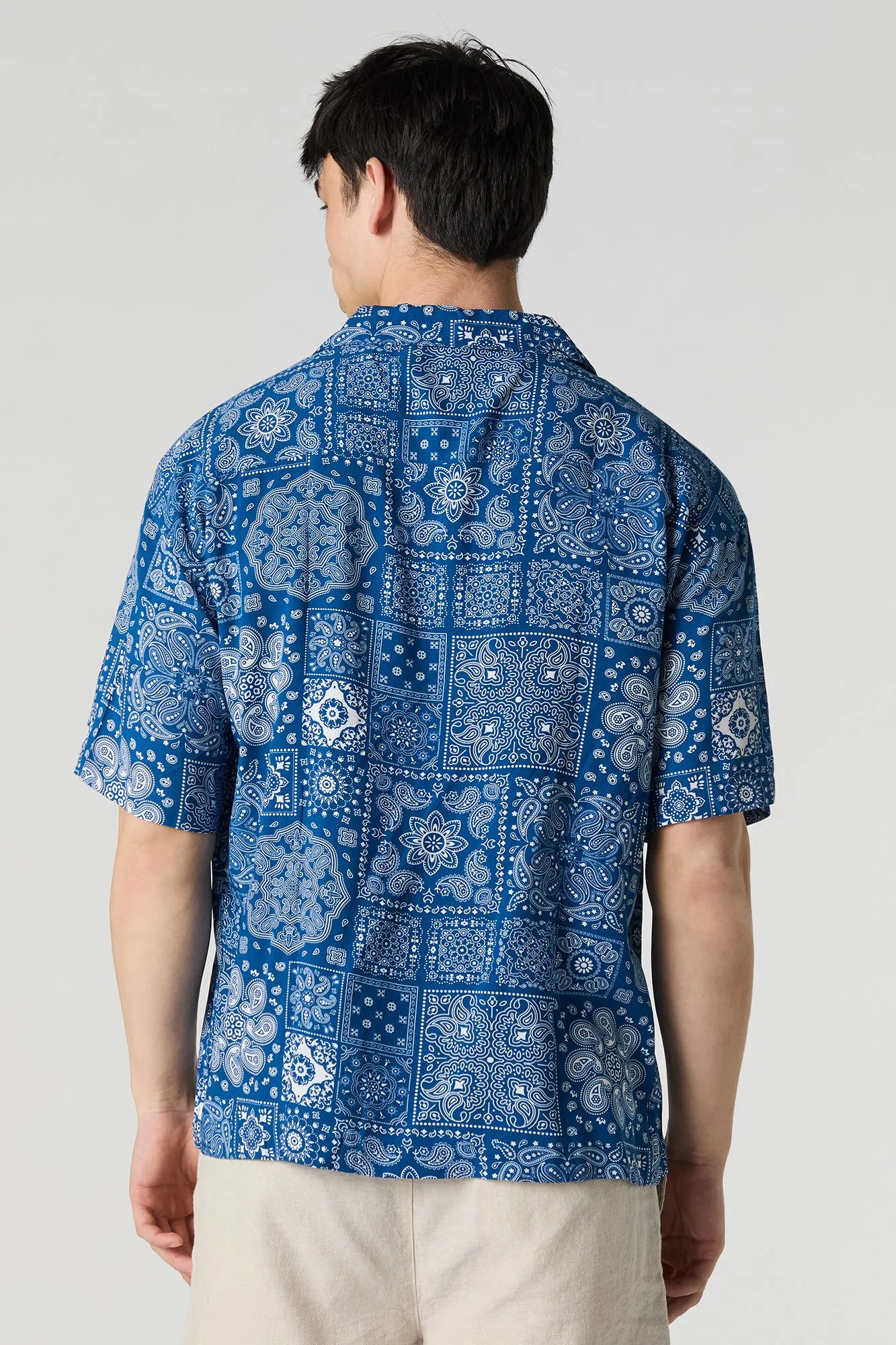 Summer Vibes Print Button-Up Top