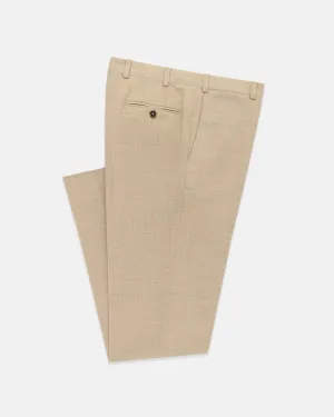 TAN CRASH LINEN TROUSERS